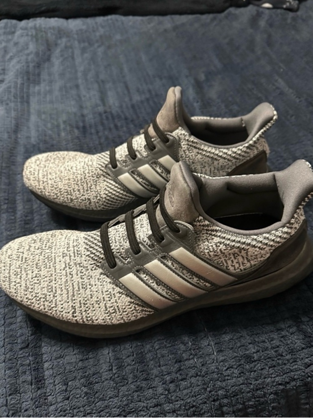 Adidas Men's Grey and Black Ultraboost Running Shoes 12D ‼️‼️🔥🔥